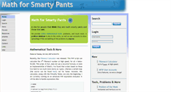 Desktop Screenshot of mathforsmartypants.com