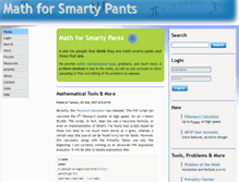 Tablet Screenshot of mathforsmartypants.com